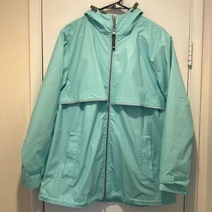 Charles River new without tags Teal Raincoat